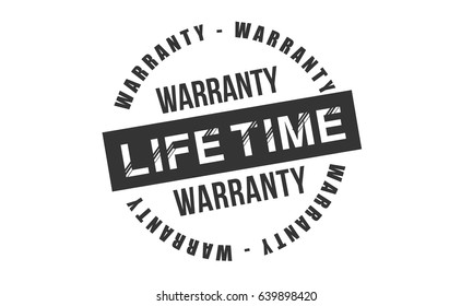 lifetime black warranty vector