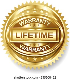Lifetime Golden warranty label tag