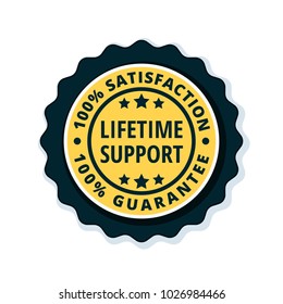 Lifetime Support guarantee label illustration