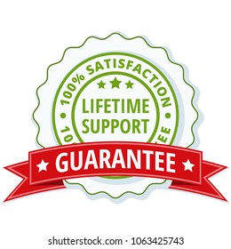 Lifetime Support guarantee label illustration