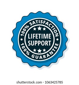Lifetime Support guarantee label illustration