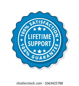 Lifetime Support guarantee label illustration