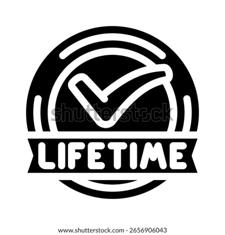 lifetime warranty glyph icon vector. lifetime warranty sign. isolated symbol illustration