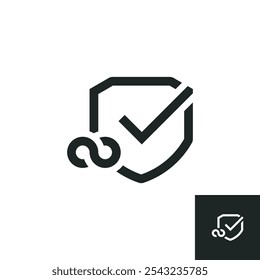 Lifetime warranty icon isolated on white background. Vector illustrations are made with vector-based software, not AI generated results.