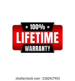 Lifetime Warranty Icon, Logo And Badge For Business Product.