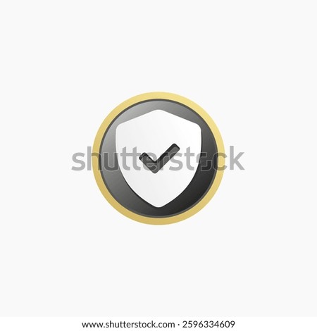 Lifetime warranty icon or sign vector isolated eps. Lifetime warranty label vector isolated for product packaging design element.