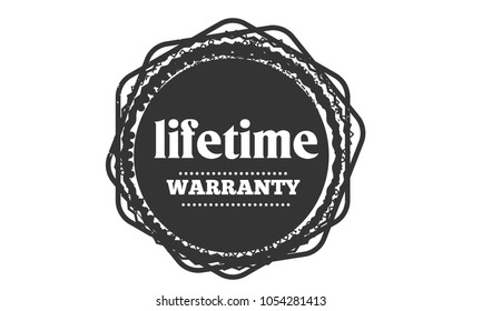 lifetime warranty icon vintage 