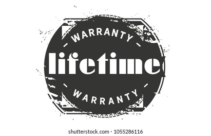 lifetime warranty icon vintage