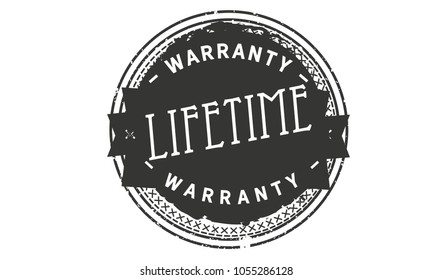 lifetime warranty icon vintage