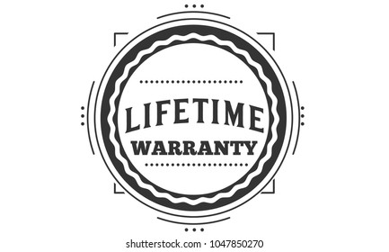 Lifetime Warranty Icon Vintage Rubber Stamp Guarantee