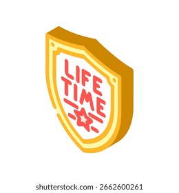 lifetime warranty isometric icon vector. lifetime warranty sign. isolated symbol illustration