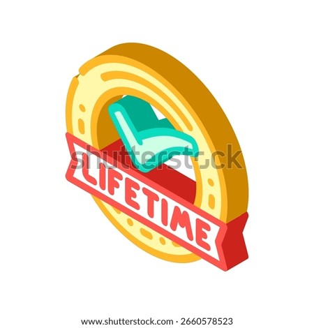 lifetime warranty isometric icon vector. lifetime warranty sign. isolated symbol illustration