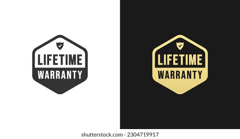 Lifetime warranty label or Lifetime warranty sign vector isolated in flat style. Best Lifetime warranty label vector isolated for design element. Simple Lifetime warranty stamp design element.