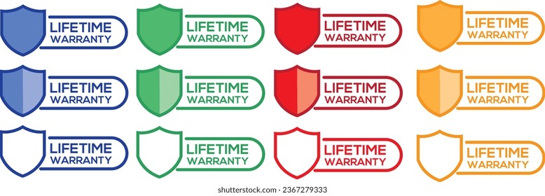 Lifetime warranty label vector art. The best Lifetime warranty label vector isolated for design element.