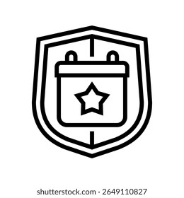 lifetime warranty line icon vector. lifetime warranty sign. isolated contour symbol black illustration