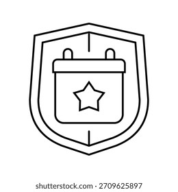 vetor de linha de garantia vitalícia. sinal de garantia vitalícia. isolado contorno símbolo ilustração preta