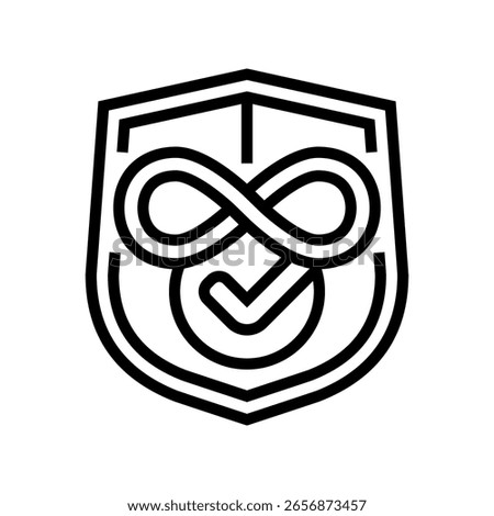 lifetime warranty line icon vector. lifetime warranty sign. isolated contour symbol black illustration