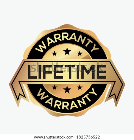 lifetime warranty logo vector design