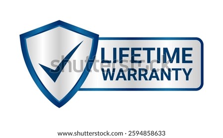 Lifetime Warranty Logo Vector Illustration