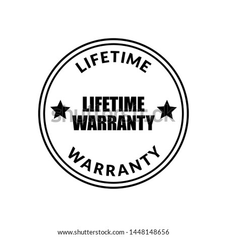lifetime warranty rubber stamp or label.vector illustration