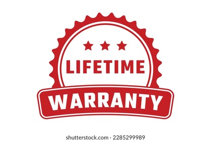 Lifetime Warranty Rubber Stamp Vector