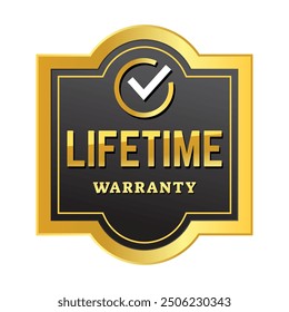 Lifetime Warranty - Stamp, Imprint, Seal Template. Vector Stock Illustration