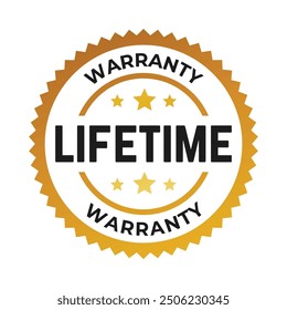Lifetime Warranty - Stamp, Imprint, Seal Template. Vector Stock Illustration