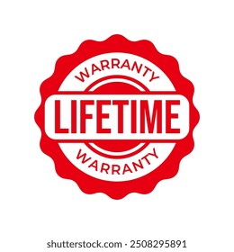 Lifetime Warranty - Stamp, Imprint, Seal Template. Vector Stock Illustration