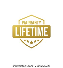 Lifetime Warranty - Stamp, Imprint, Seal Template. Vector Stock Illustration