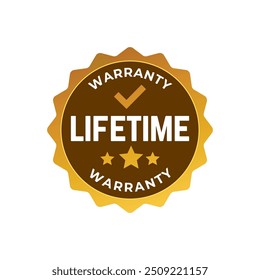 Lifetime Warranty - Stamp, Imprint, Seal Template. Vector Stock Illustration