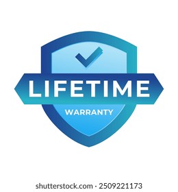 Lifetime Warranty - Stamp, Imprint, Seal Template. Vector Stock Illustration