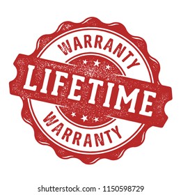 Lifetime warranty vector label/stamp