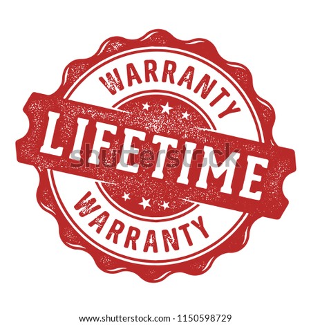Lifetime warranty vector label/stamp