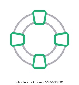 lifetube colour line vector icon