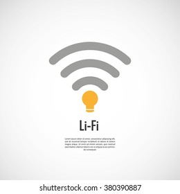Li-fi connection. Future of wireless connection