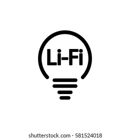 Li-Fi icon, flat design template, vector 