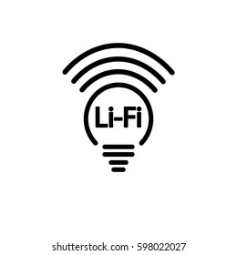 Li-Fi icon, flat design template, vector 