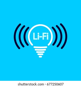 Li-Fi icon, flat design template, vector illustration 