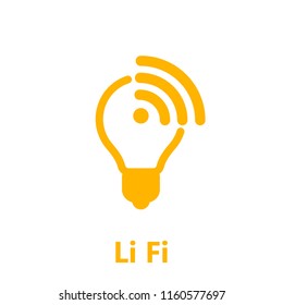 Li-fi icon, wireless internet connection, vector icon.