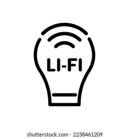 li-fi light bulb. Internet communication. Vector illustration. Stock image.