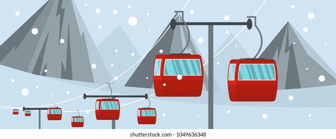 Lift banner. Flat illustration of lift vector banner for web