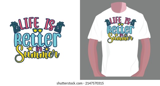 lift is better in summer. Summer typography t-shirt design