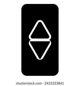 lift button elevator panel up and down each floor with arrow choice icon black color vector illustration image flat style