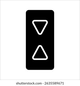 Lift Button Icon Symbol isolated white background. vector illustration. color editable.