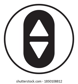 Lift Button Icon,Vector Illustration on white backround,Eps10