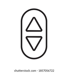 Lift Button Icon,Vector Illustration on white backround