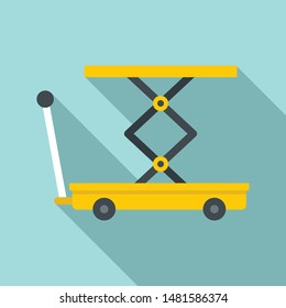 Lift cart icon. Flat illustration of lift cart vector icon for web design