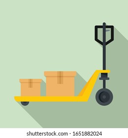 Lift cart icon. Flat illustration of lift cart vector icon for web design