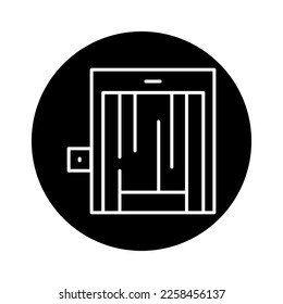 Lift color line icon. Disability. Isolated vector element. Outline pictogram for web page, mobile app, promo