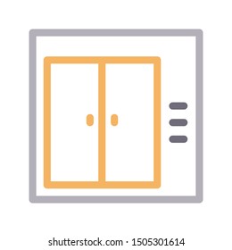 lift colour line vector icon
